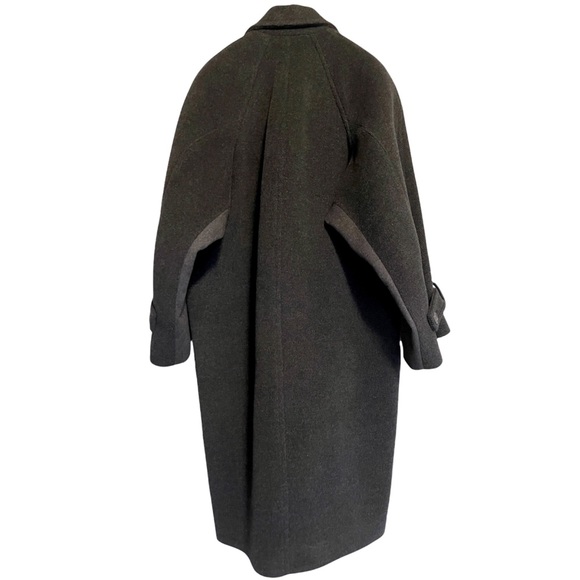 CÉLINE DARK GRAY WOOL & CASHMERE OVERSIZED COCOON COAT SIZE 38 PHOEBE PHILO - Picture 5 of 10
